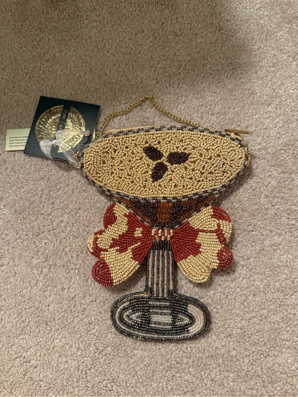 Espresso martini beaded bag - Beaded Cocktail bag